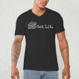 Stack Of Books Get Lit Book Reading Reader Men's V-Neck T-Shirt