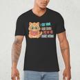 Stay Home Read Books Pet My Cat Regret Nothing Cats Book Men's V-Neck T-Shirt