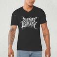 Support Your Local Library Horror Bookworm Men's V-Neck T-Shirt Support Your Local Library Horror Bookworm Men's V-Neck T-Shirt