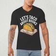 Taco Books Mexican Reading Teacher Book Lovers Bookish Men's V-Neck T-Shirt