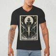 Tarot Cards Guide Book Esoteric Mysticism Clothing Tarot Card Justice Men's V-Neck T-Shirt Tarot Cards Guide Book Esoteric Mysticism Clothing Tarot Card Justice Men's V-Neck T-Shirt