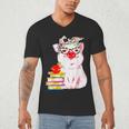 Teacher Pig Cute Farm Animal Book Lover School Student For Men Women Kids Men's V-Neck T-Shirt Teacher Pig Cute Farm Animal Book Lover School Student For Men Women Kids Men's V-Neck T-Shirt