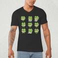Teacher Reading Shamrock St Patrick’s Day Book Lover Kids Men's V-Neck T-Shirt