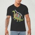 Teachersaurus Dinosaur Teachers Dino Reading Book Librarian Men's V-Neck T-Shirt