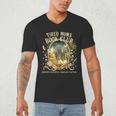 Tired Moms Book Club Cozy Night Coffee Reading Cat Men's V-Neck T-Shirt Tired Moms Book Club Cozy Night Coffee Reading Cat Men's V-Neck T-Shirt