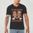 Tis The Season Reading Christmas Shirt Book Lovers Teacher Men's V-Neck T-Shirt