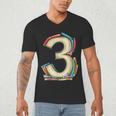 Toddler 3rd Birthday Books Themed 3 Year Old Boys Kids Girls Men's V-Neck T-Shirt Toddler 3rd Birthday Books Themed 3 Year Old Boys Kids Girls Men's V-Neck T-Shirt