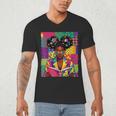 History Month Educated Black Women Girls Reading Book Men's V-Neck T-Shirt