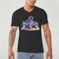Turtle Wearing Sunglasses Reading A Book On The Beach Summer Men's V-Neck T-Shirt