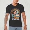 Never Underestimate The Power Of a Girl With a Book Reading Men's V-Neck T-Shirt Never Underestimate The Power Of a Girl With a Book Reading Men's V-Neck T-Shirt