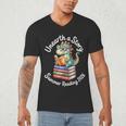 Unearth a Story Summer Reading 2026 Book Lover Dino Fun Men's V-Neck T-Shirt Unearth a Story Summer Reading 2026 Book Lover Dino Fun Men's V-Neck T-Shirt