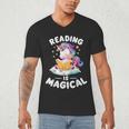 Unicorn Teacher Reading Is Magical Book Men's V-Neck T-Shirt