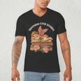 Valentine's Swooning Over Stories Cupid And Book Lover Tee Men's V-Neck T-Shirt