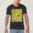 Varsity-Gold Yellow Comic Book University Varsity-Gold Men's V-Neck T-Shirt