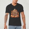 Vintage Autumn Books Pumpkin Coffee Book Lover Reading Men's V-Neck T-Shirt