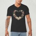 Vintage Book Lover Valentine Heart Men's V-Neck T-Shirt