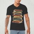 Vintage Books History Retro Book Lover Teacher Men's V-Neck T-Shirt