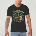 Vintage It's Good Luck To Read St Patrick's Day Book Lucky Men's V-Neck T-Shirt Vintage It's Good Luck To Read St Patrick's Day Book Lucky Men's V-Neck T-Shirt