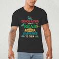 Vintage Librarian Book Reader Library Book Reading Men's V-Neck T-Shirt