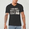 Vintage How Many Nights Reading 67 Meme Book Lover Teacher Men's V-Neck T-Shirt