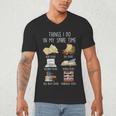 Vintage Retro Things I Do In My Spare Time Books Men's V-Neck T-Shirt Vintage Retro Things I Do In My Spare Time Books Men's V-Neck T-Shirt