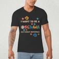 I Want To Be A Schwa Read Book Reading Librarian Men's V-Neck T-Shirt