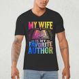 My Wife Is My Favorite Author Book Writer Writing Husband Men's V-Neck T-Shirt My Wife Is My Favorite Author Book Writer Writing Husband Men's V-Neck T-Shirt