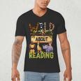Wild About Reading Reading Books And Bookworm Library Day Men's V-Neck T-Shirt Wild About Reading Reading Books And Bookworm Library Day Men's V-Neck T-Shirt