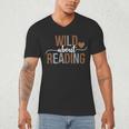 Wild About Reading Books Reader Lover Librarian Bookworm Men's V-Neck T-Shirt Wild About Reading Books Reader Lover Librarian Bookworm Men's V-Neck T-Shirt