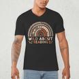 Wild About Reading Books Reader Lover Library Day Librarian Men's V-Neck T-Shirt