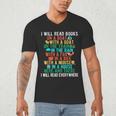 I Will Read Book On Boat Words For Kids Men's V-Neck T-Shirt