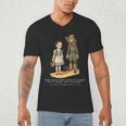 Wizard Of Oz Book Quote Scarecrow Dorothy Retro Drawing Men's V-Neck T-Shirt Wizard Of Oz Book Quote Scarecrow Dorothy Retro Drawing Men's V-Neck T-Shirt