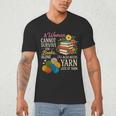 A Woman Cannot Survive On Books Alone She Also Needs Yarn Men's V-Neck T-Shirt