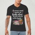 Woman Cannot Survive On Books Alone She Also Needs Yarn Men's V-Neck T-Shirt