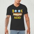 Women's Adorable Book Nerd Typography Minimalist Library Lover Men's V-Neck T-Shirt