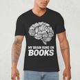 Women's My Brain Runs On Books Reading Bookworm Men Women Men's V-Neck T-Shirt Women's My Brain Runs On Books Reading Bookworm Men Women Men's V-Neck T-Shirt