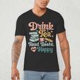 Women's Drink Tea Read Books Nerd Book Reader Book Reading Lover Men's V-Neck T-Shirt Women's Drink Tea Read Books Nerd Book Reader Book Reading Lover Men's V-Neck T-Shirt