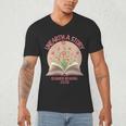 Women's Unearth a Story 2026 Summer Reading Program Flowers Book Men's V-Neck T-Shirt