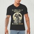 In a World Full Of Bookworms Be a Book Dragon Books Reading Men's V-Neck T-Shirt