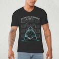 In A World Full Of Bookworms Be A Book Ninja Reading Reader Men's V-Neck T-Shirt