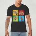 Wrestling Comic Book Wrestler Mexican Lucha Libre Mask Men's V-Neck T-Shirt Wrestling Comic Book Wrestler Mexican Lucha Libre Mask Men's V-Neck T-Shirt
