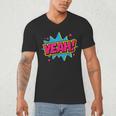 Yeah Comic Comic Book Graphic Men's V-Neck T-Shirt Yeah Comic Comic Book Graphic Men's V-Neck T-Shirt