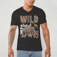 Zoo Animals Wild About Reading Books Reader Lover Librarian Men's V-Neck T-Shirt Zoo Animals Wild About Reading Books Reader Lover Librarian Men's V-Neck T-Shirt