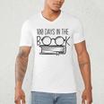 100 Days Of SCHOOKBook Nerd Book Lover Reading Librarian Boo Men's V-Neck T-Shirt 100 Days Of SCHOOKBook Nerd Book Lover Reading Librarian Boo Men's V-Neck T-Shirt