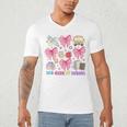 100 Days Of School Coquette Bow School Bus Pencil Books Men's V-Neck T-Shirt