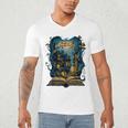 4 Books Are Portable Magic Bookish Reading Nerd Quote Men's V-Neck T-Shirt 4 Books Are Portable Magic Bookish Reading Nerd Quote Men's V-Neck T-Shirt