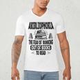 Abibliophobia Definition Book Reading Lover Fans Text Men's V-Neck T-Shirt