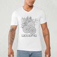 Adult Coloring Book Namaste Yoga Flowers Men's V-Neck T-Shirt Adult Coloring Book Namaste Yoga Flowers Men's V-Neck T-Shirt