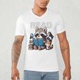 Animals Raccoon Reading Book Librarian Across America Kids Men's V-Neck T-Shirt