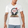 Audiobook Lover Bookish I Paused My Audiobook For This Men's V-Neck T-Shirt Audiobook Lover Bookish I Paused My Audiobook For This Men's V-Neck T-Shirt